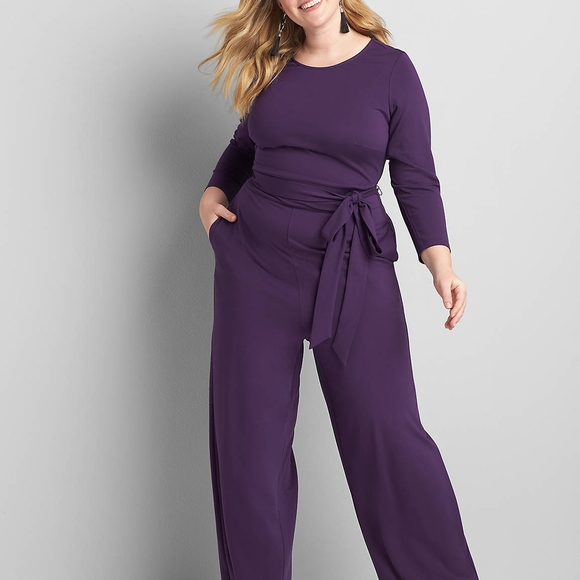 Lane Bryant Purple Jumpsuit Size 14/16W NWT - Picture 2 of 7